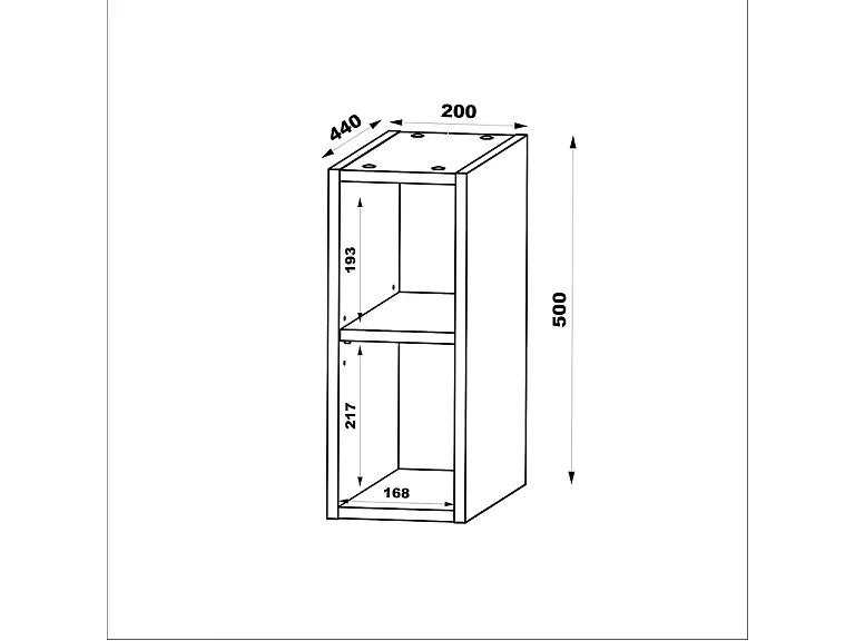 Meuble sous-vasque 80cm 2 niches plan de toilette Astrid Bois