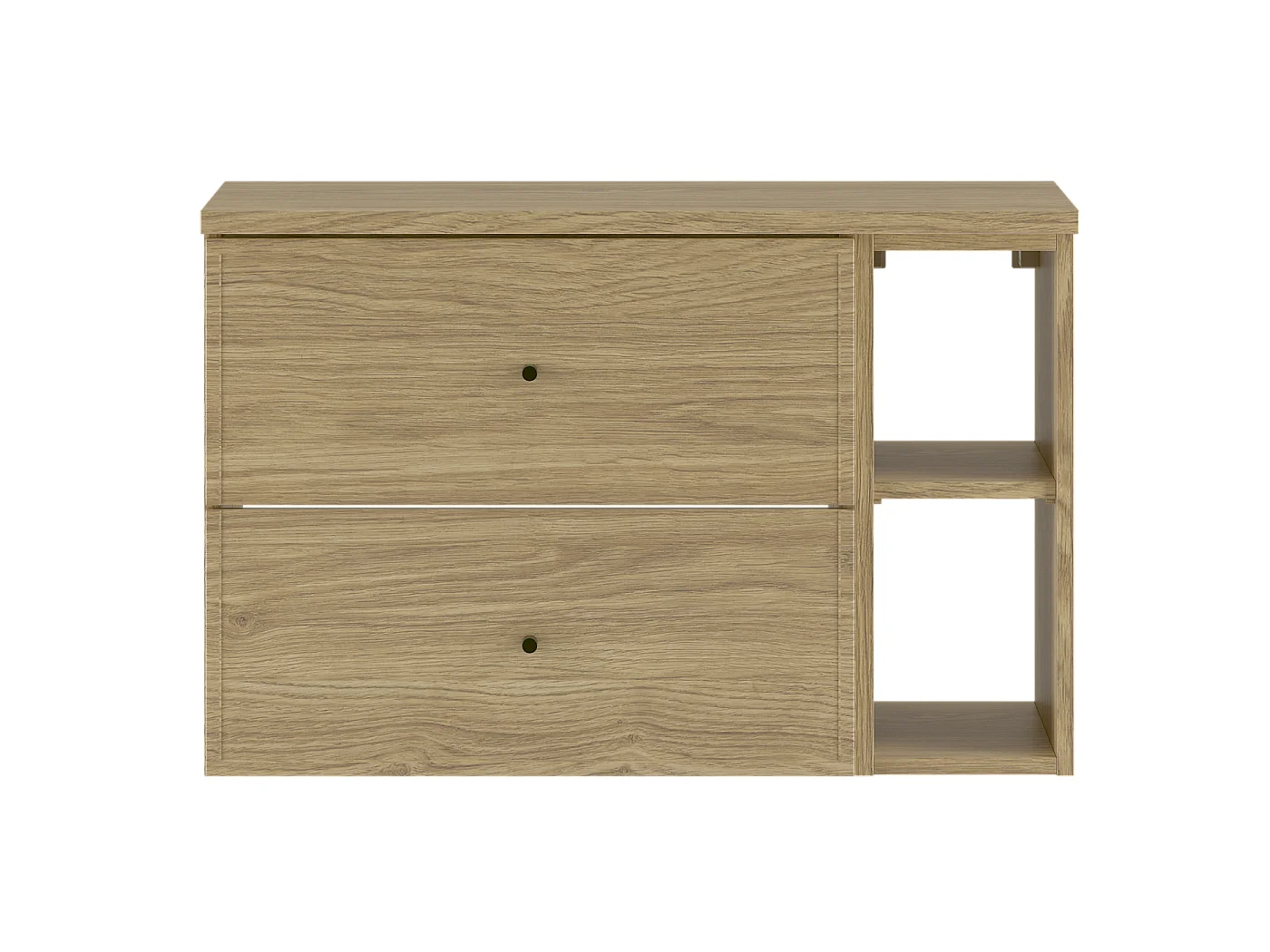 Ensemble pour salle de bain 80 cm Armoire Étagère Plan de travail Chêne huilé Marco