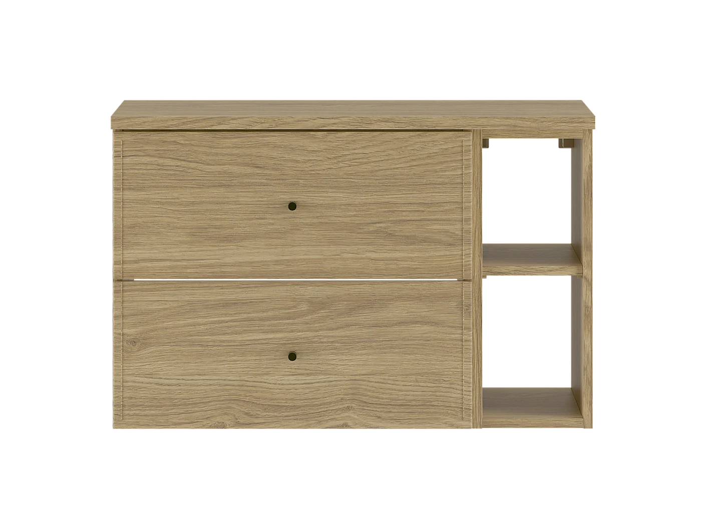 Ensemble pour salle de bain 80 cm Armoire Étagère Plan de travail Chêne huilé Marco