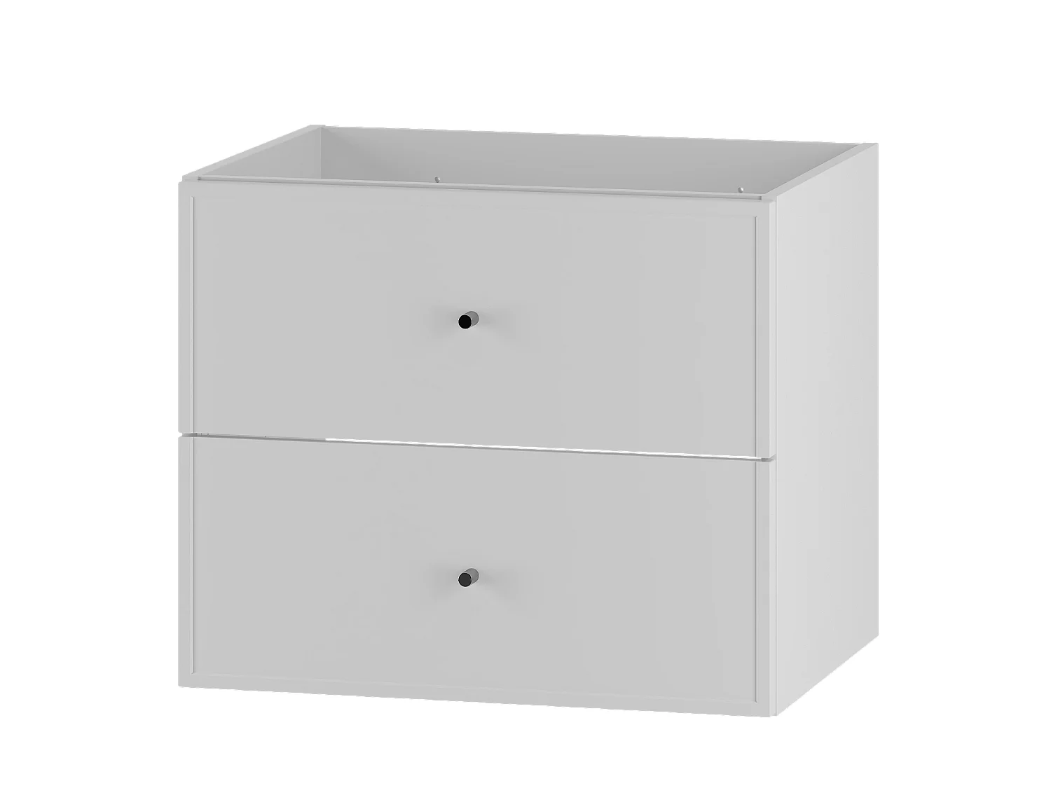 Armoire blanche sous lavabo 60 cm, 2 tiroirs Marco