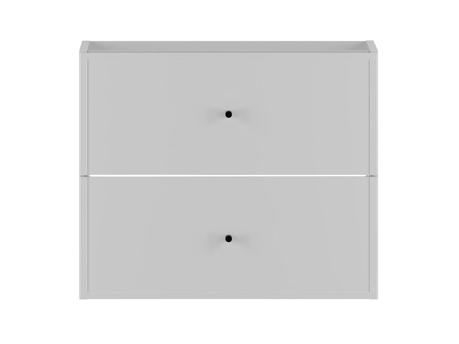 Weißer Waschtischunterschrank 60 cm, 2 Schubladen Mar