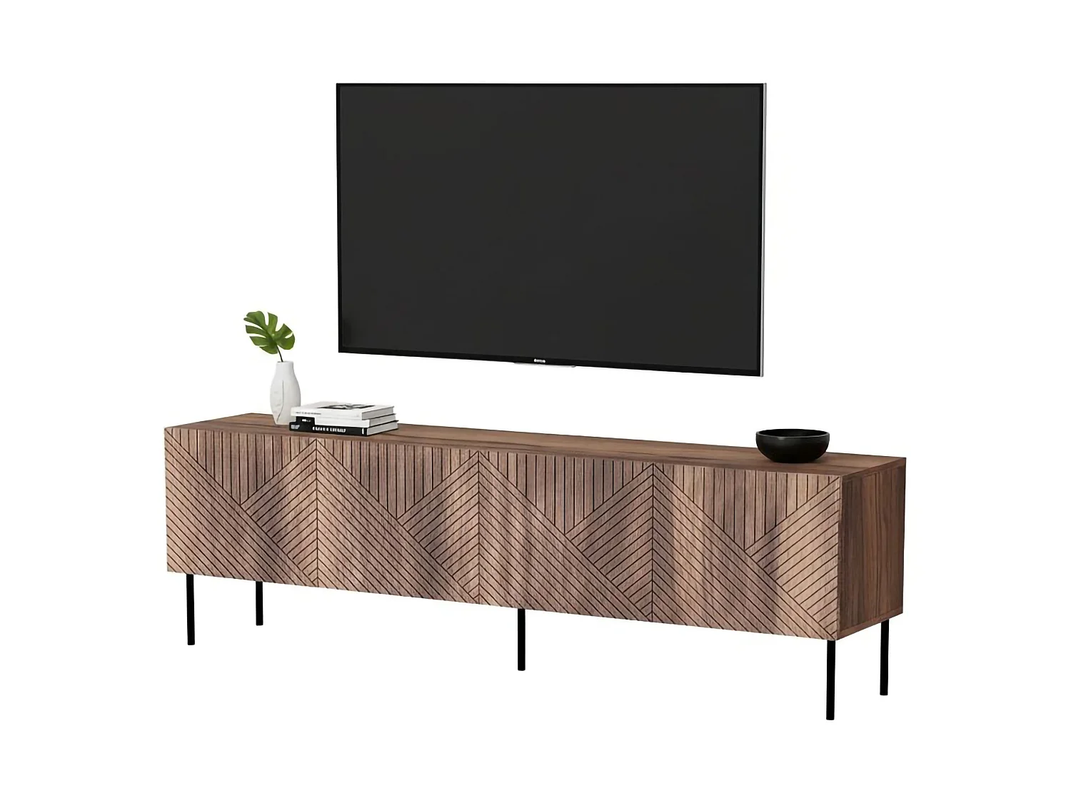 TV-Schrank Lagos, ein Regal, 40x190x58h cm, Braun