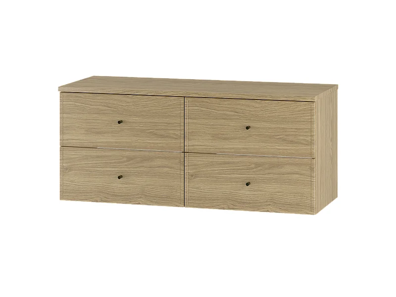 Ensemble pour salle de bain 120 cm Armoire avec plateau Chêne huilé Marco