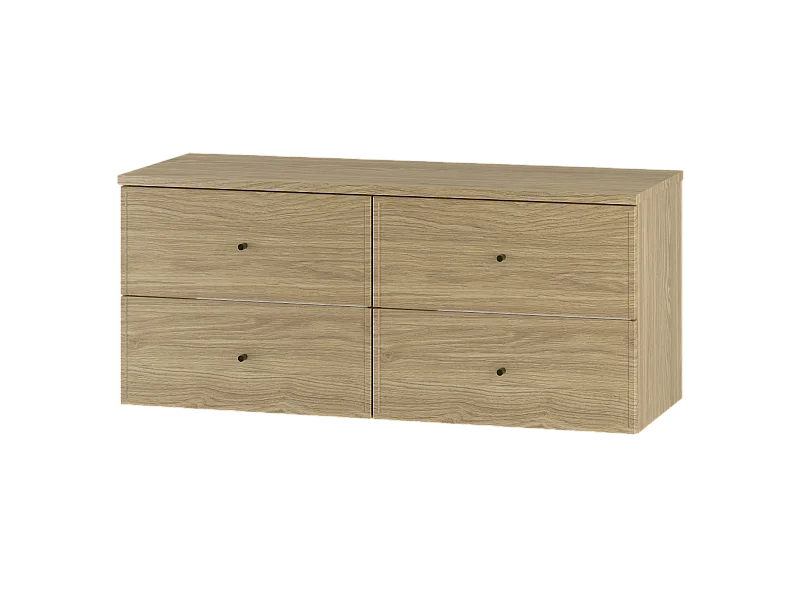 Ensemble pour salle de bain 120 cm Armoire avec plateau Chêne huilé Marco