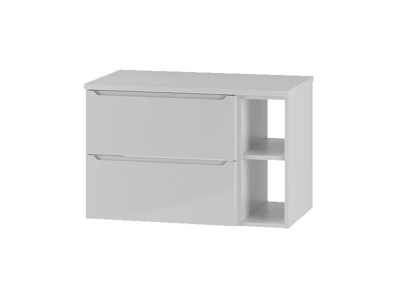 Weißes Badezimmer-Set 80 cm Schrank Regal Arbeitsplatte Etna