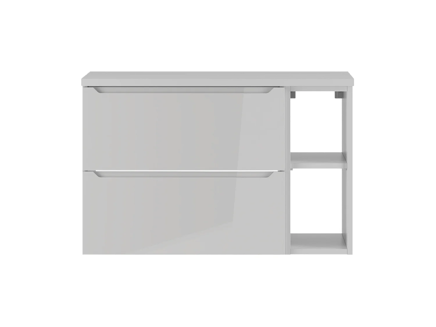 Ensemble blanc pour salle de bain 80 cm Armoire Étagère Plan de travail Etna