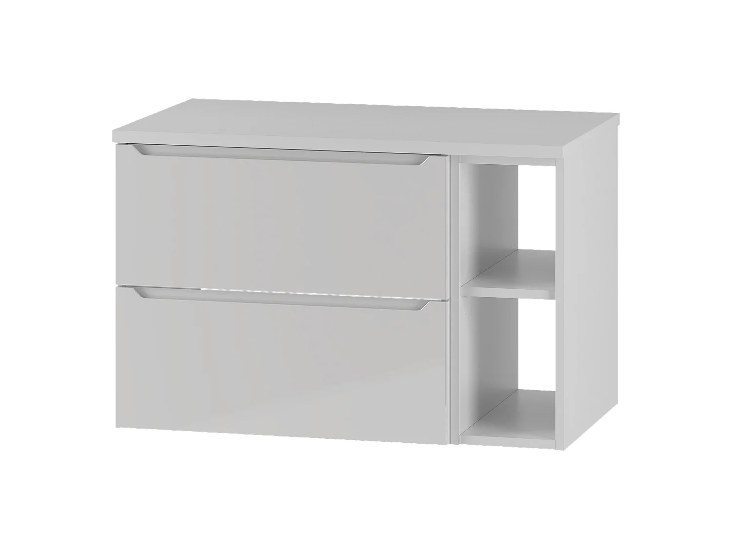 Ensemble blanc pour salle de bain 80 cm Armoire Étagère Plan de travail Etna