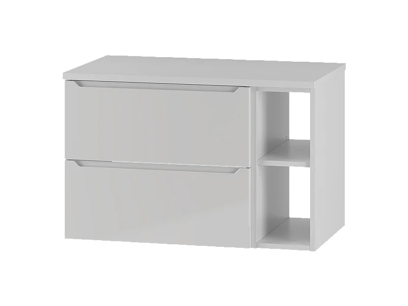 Biały Zestaw do Łazienki 80cm Szafka Regał Blat Etna