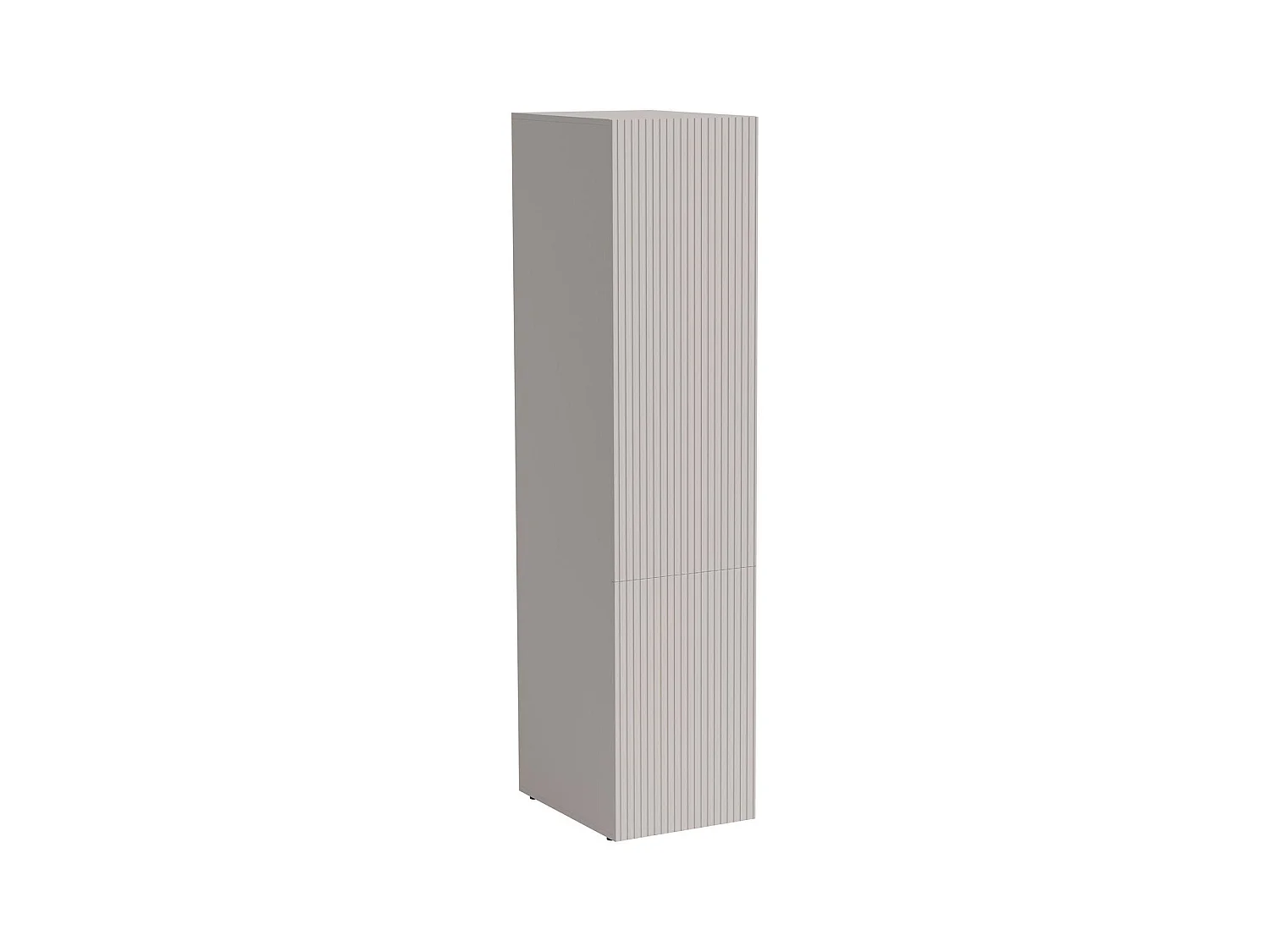 Armoire Polyvalente 1 Porte Abrantes, 4 Étagères, 55,5x198,5h cm Beige