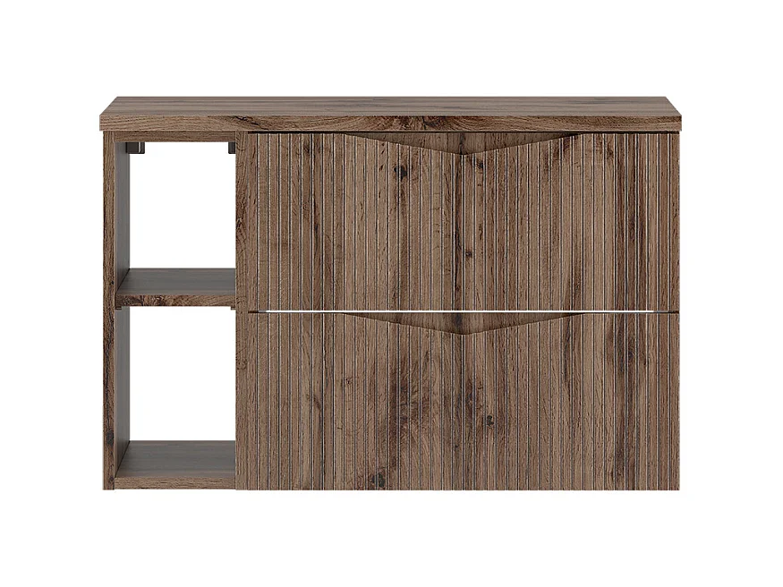 Meuble sous-vasque 80cm 2 niches plan de toilette Tao Bois