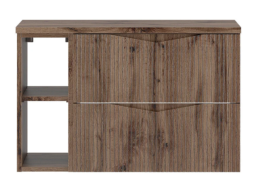 Meuble sous-vasque 80cm 2 niches plan de toilette Tao Bois