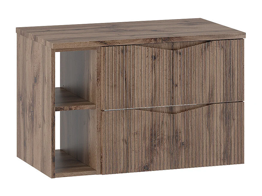 Meuble sous-vasque 80cm 2 niches plan de toilette Tao Bois