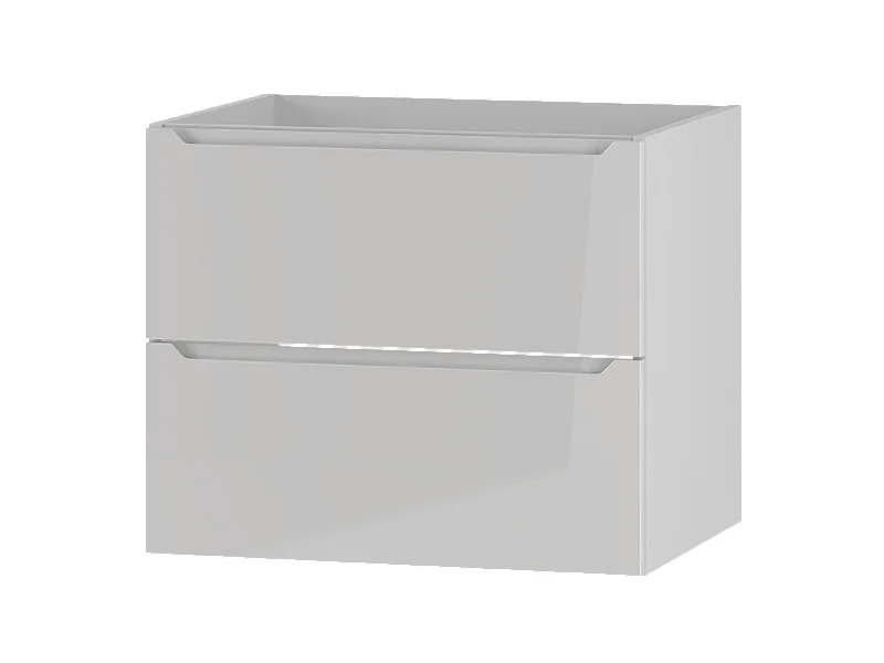 Weißer Waschbeckenschrank 60 cm, 2 Schubladen Etna