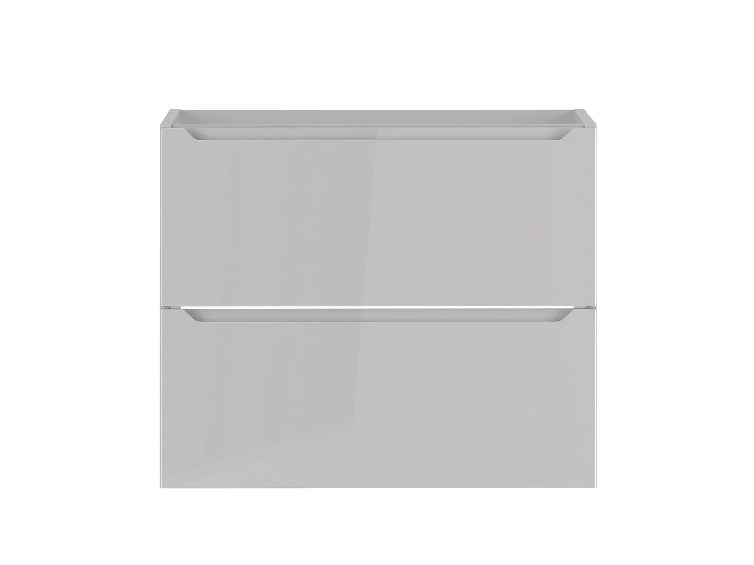 Weißer Waschbeckenschrank 60 cm, 2 Schubladen Etna