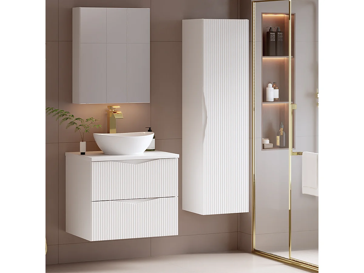 Mueble bajo lavabo 60cm encimera Tao Blanco