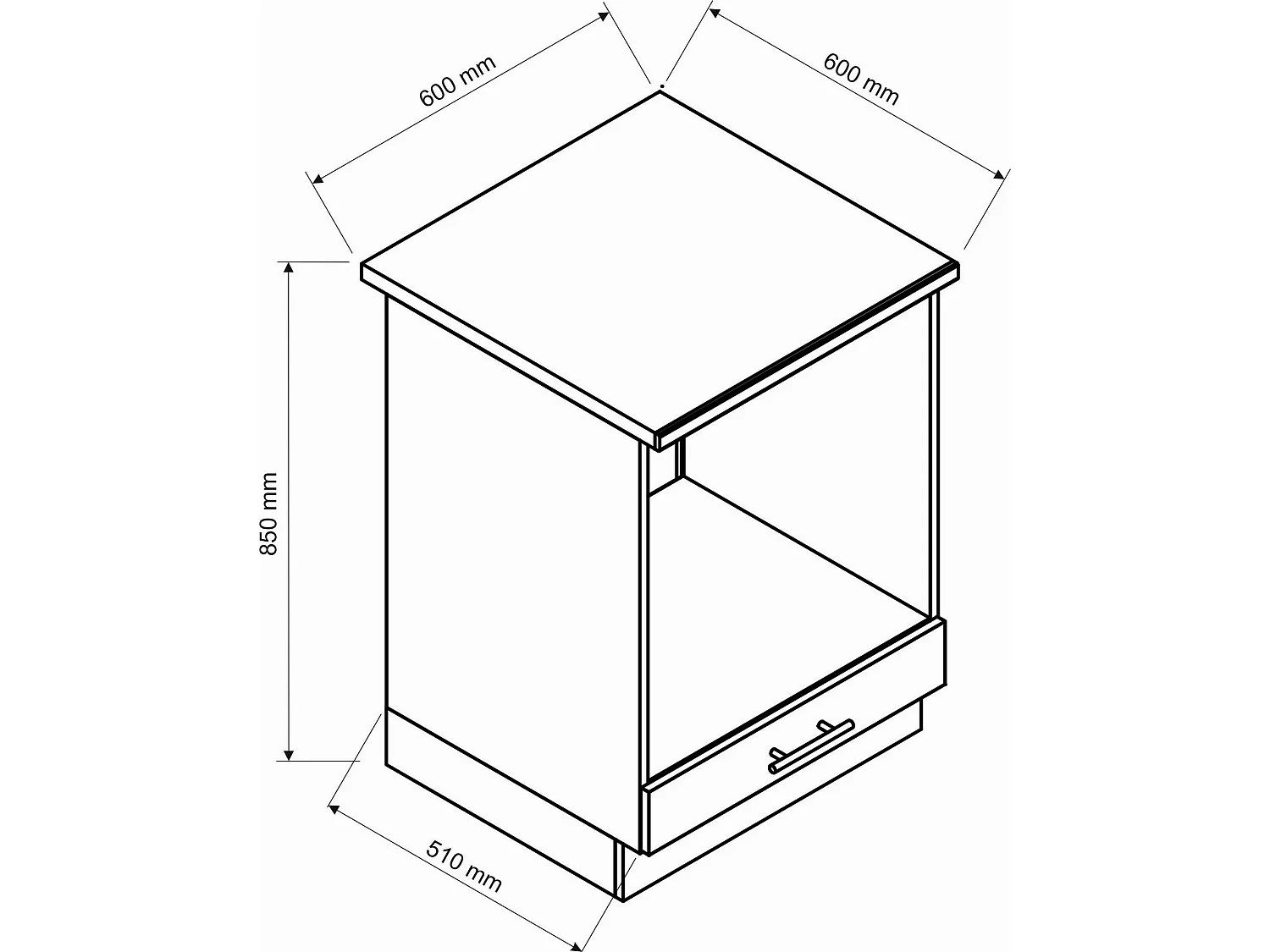 Cuisine Complète Madera, Modulable, Gris Anthracite, Électroménagers non inclus