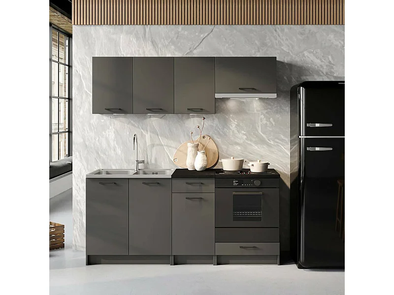Cucina Completa Madera, un Cassetto, Grigio Antracite