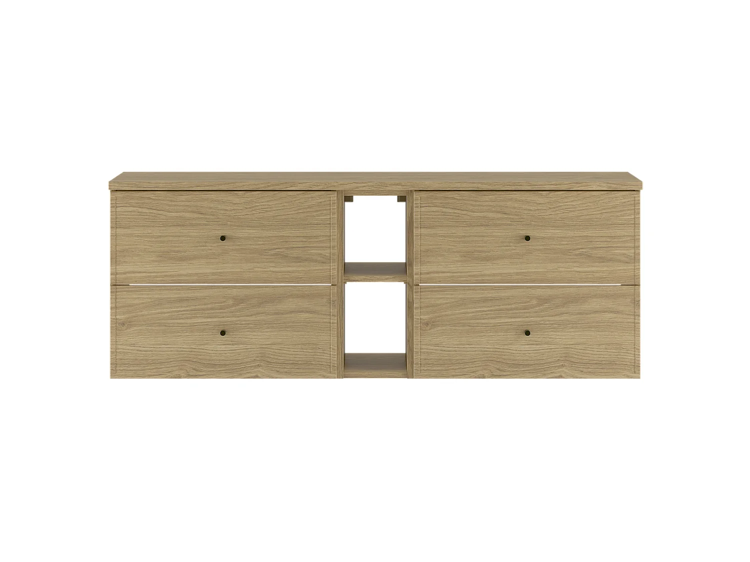 Ensemble pour salle de bain 140 cm Armoire Étagère Plan de travail Chêne huilé Marco