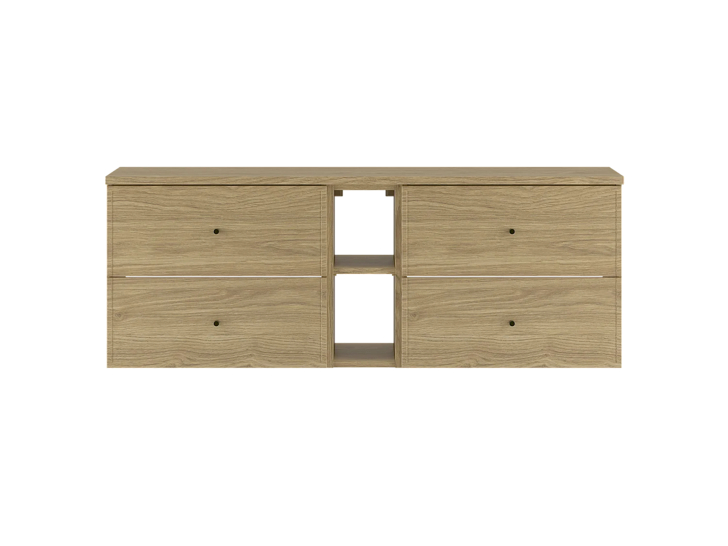 Ensemble pour salle de bain 140 cm Armoire Étagère Plan de travail Chêne huilé Marco