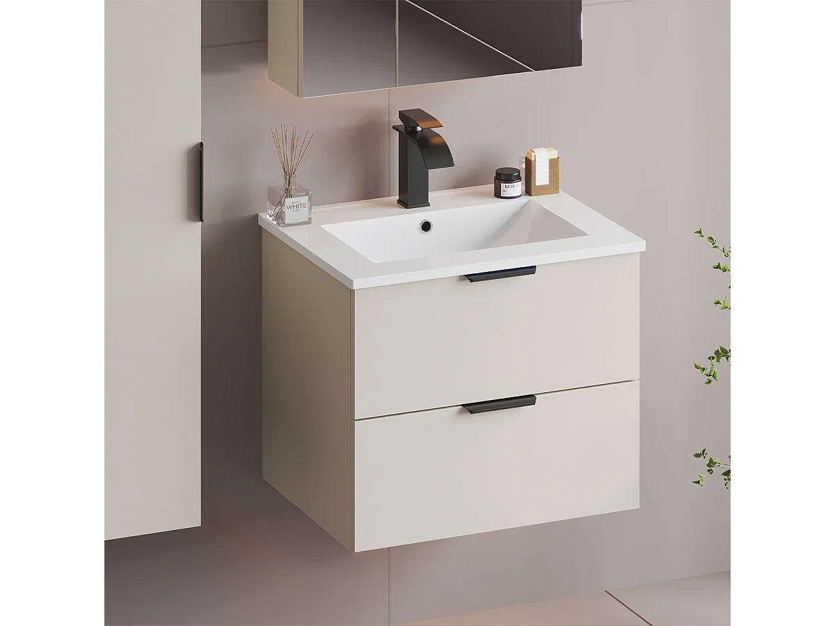 Meuble sous-vasque 60cm Astrid Cachemire