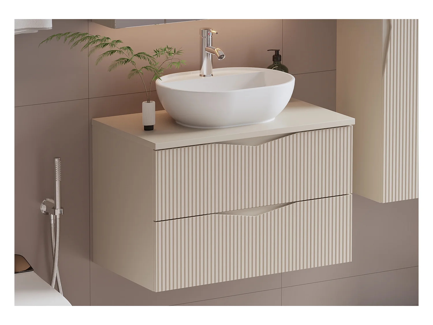 Meuble sous-vasque 80cm Tao Cachemire