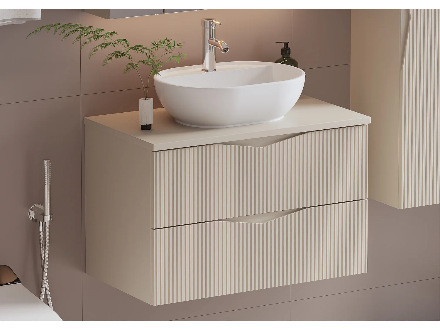 Meuble sous-vasque 80cm Tao Cachemire