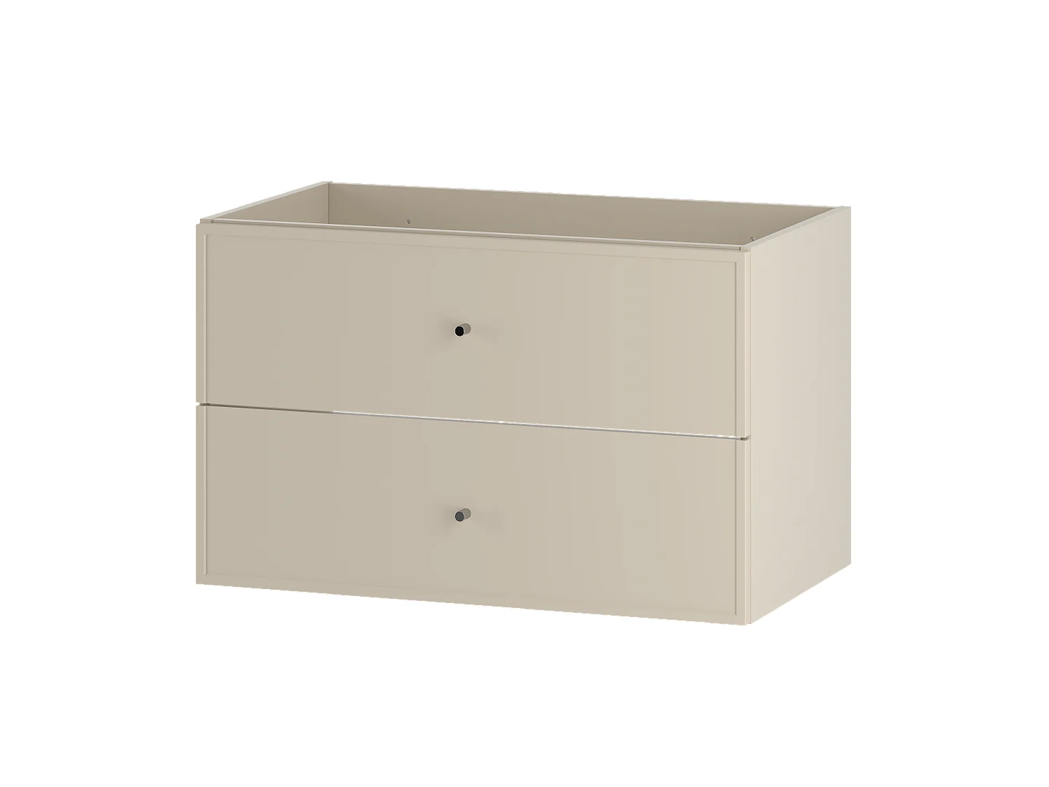 Kaschmir Waschbeckenunterschrank 80 cm 2 Schubladen Marco