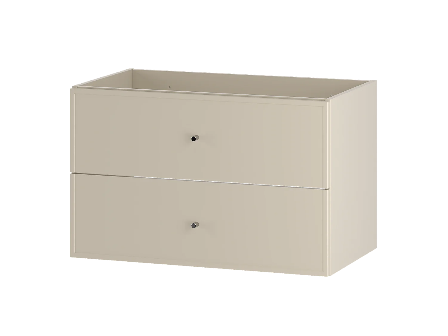 Meuble sous lavabo en cachemire 80 cm 2 tiroirs Marco