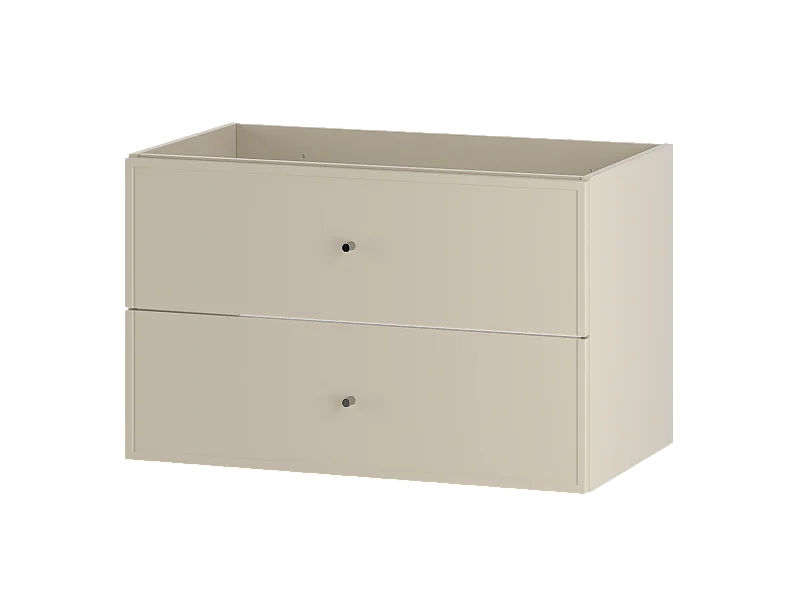 Meuble sous lavabo en cachemire 80 cm 2 tiroirs Marco