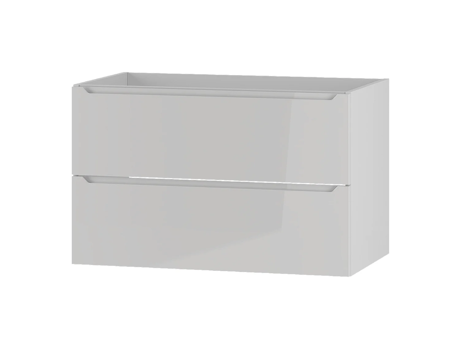 Armoire blanche sous lavabo 80 cm, 2 tiroirs Etna