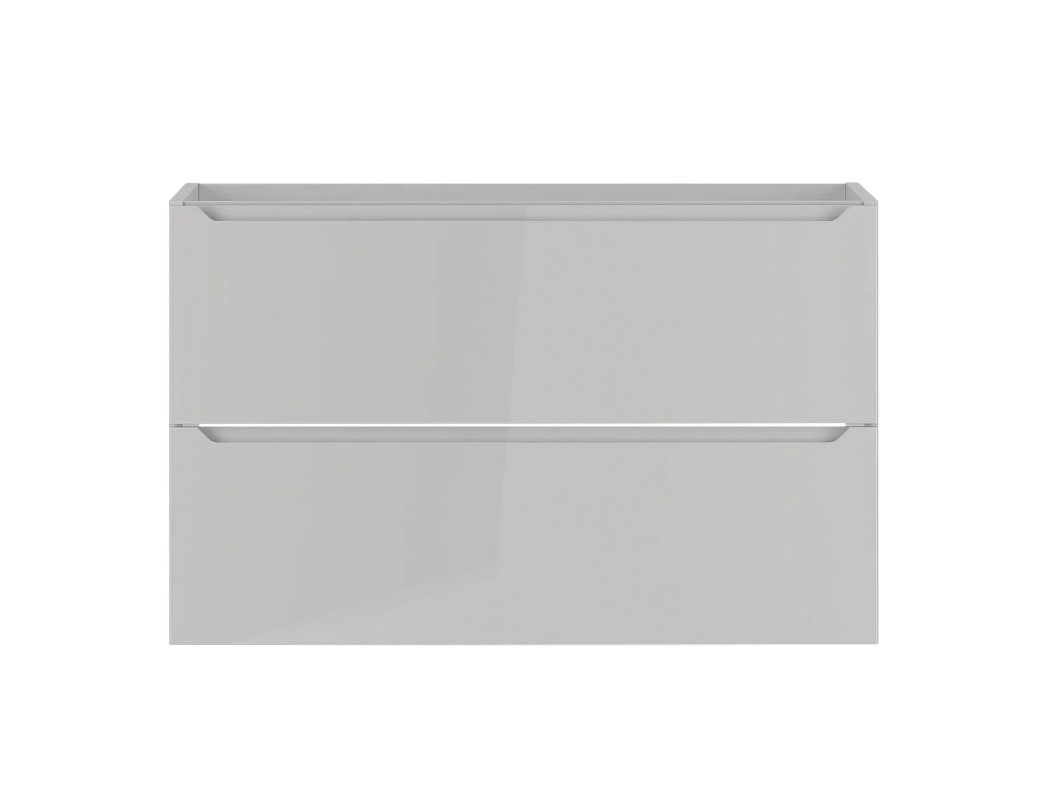 Armoire blanche sous lavabo 80 cm, 2 tiroirs Etna