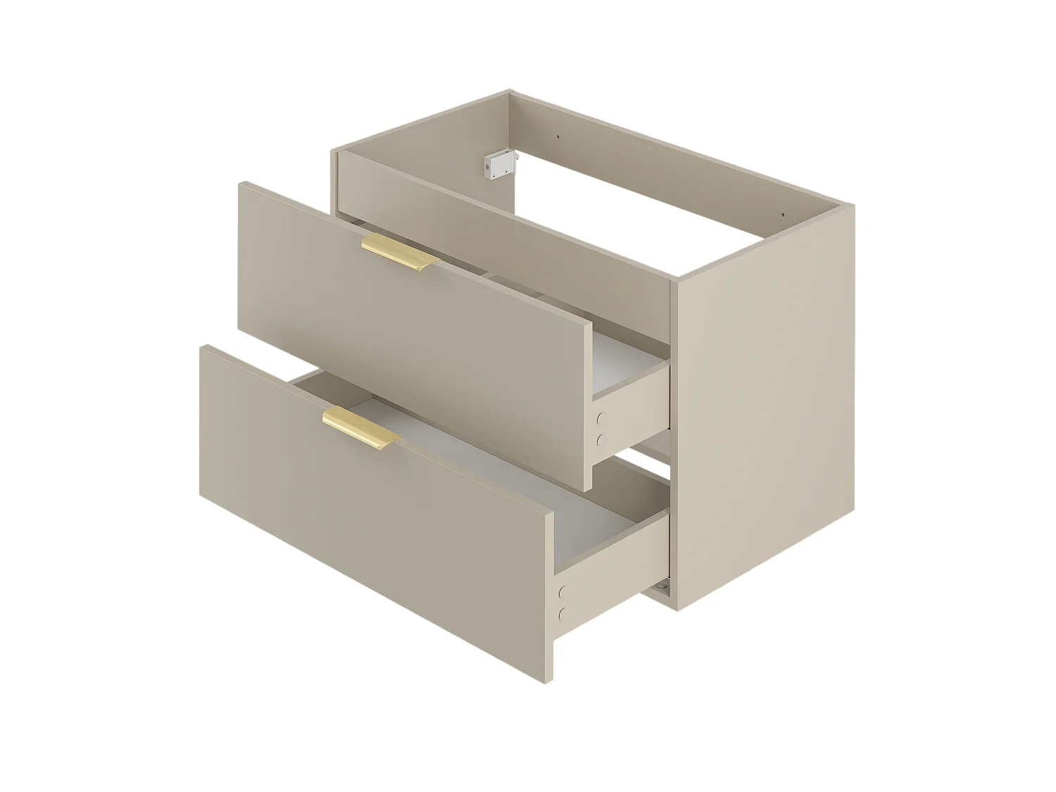 Armoire sous lavabo en cachemire 80 cm 2 tiroirs Pile