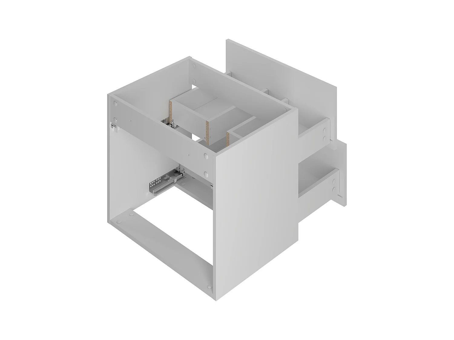 Ensemble de salle de bain blanc 120 cm Armoire avec plan de travail Etna