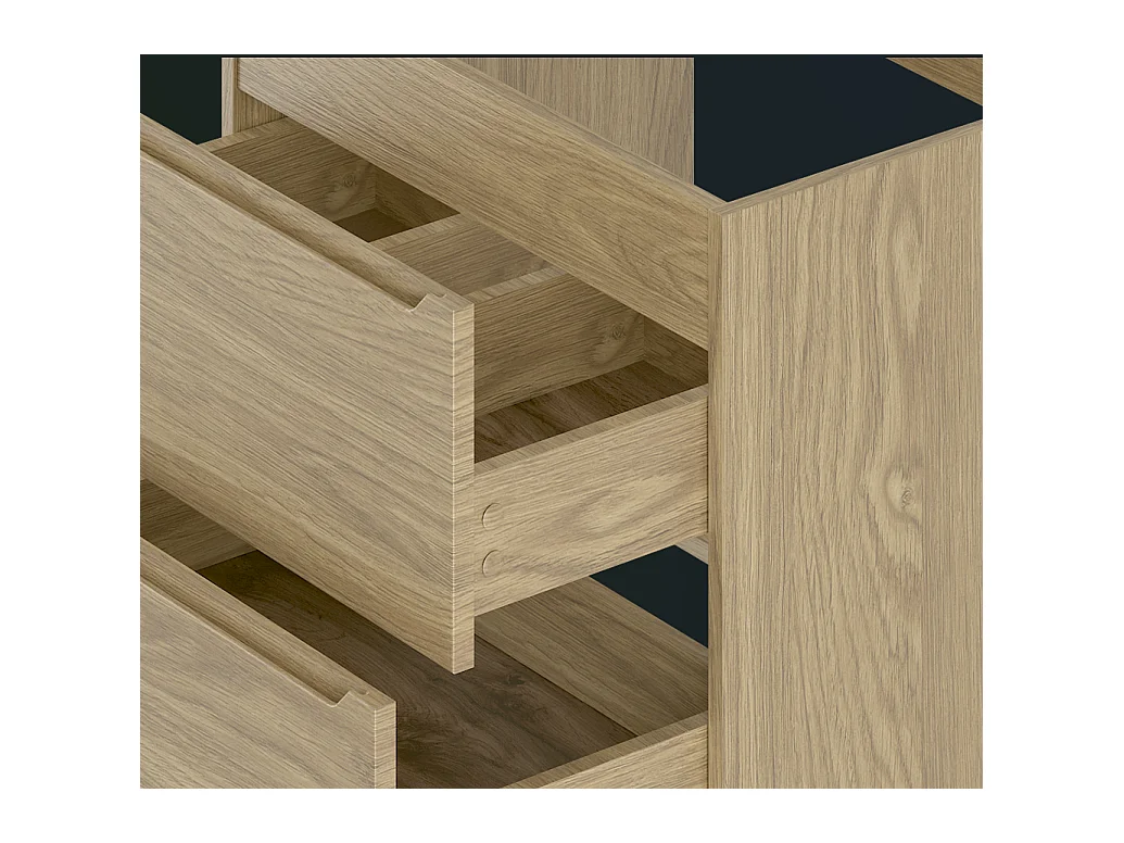 Ensemble pour salle de bain 140 cm Armoire Étagère Plan de travail Chêne huilé Etna