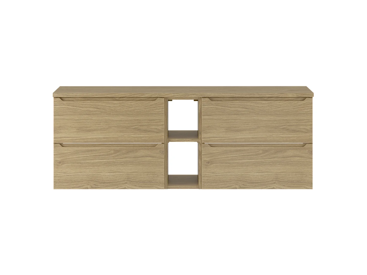 Ensemble pour salle de bain 140 cm Armoire Étagère Plan de travail Chêne huilé Etna