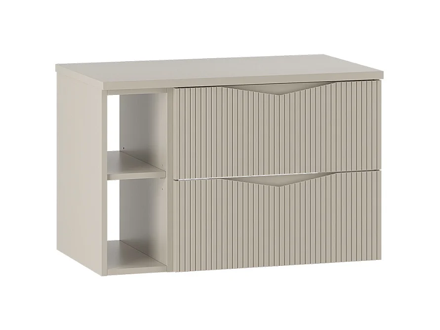 Meuble sous-vasque 80cm 2 niches plan de toilette Tao Cachemire