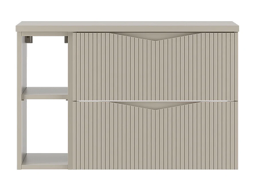 Meuble sous-vasque 80cm 2 niches plan de toilette Tao Cachemire