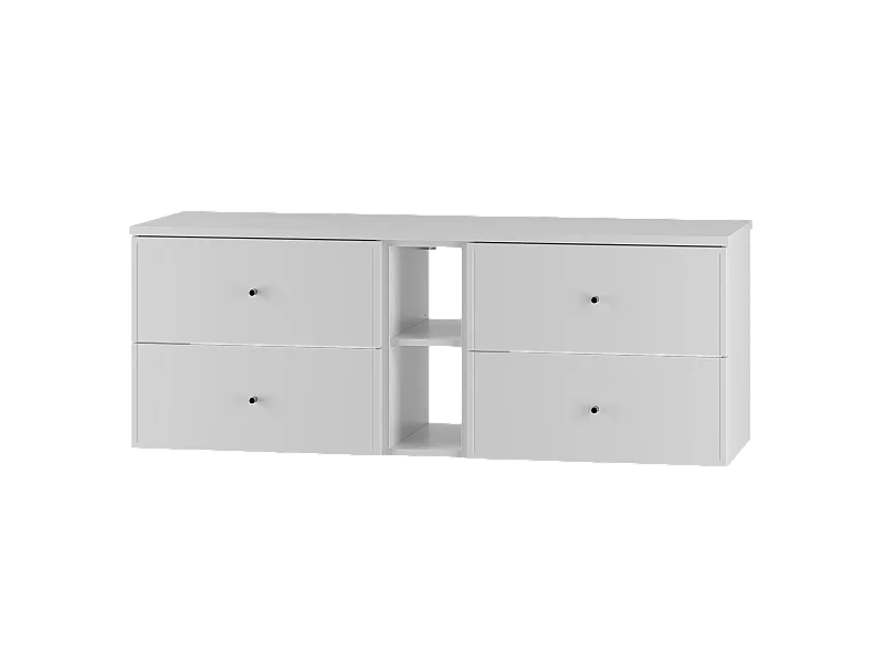 Witte badkamerset 140 cm Kast Rek Werkblad Marco