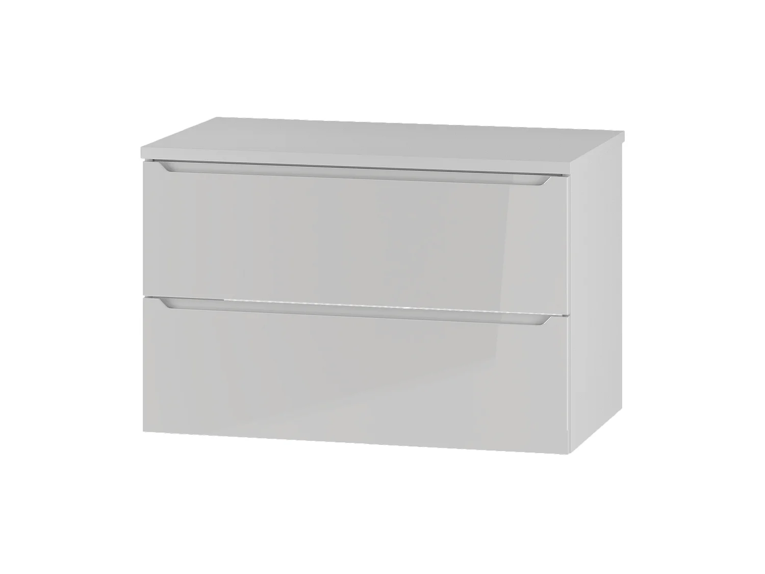 Weißes Badezimmer-Set 80 cm Schrank mit Arbeitsplatte Etna