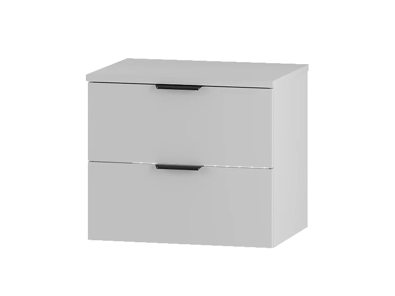 Weißes Badezimmer-Set 60 cm Schrank mit Arbeitsplatte Pile