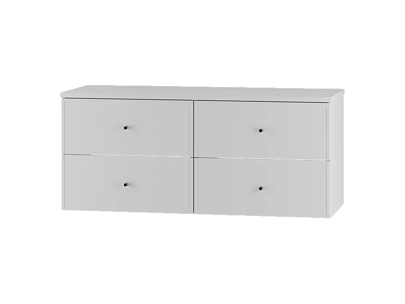 Weißes Badezimmer-Set 120 cm Schrank mit Arbeitsplatte Marco