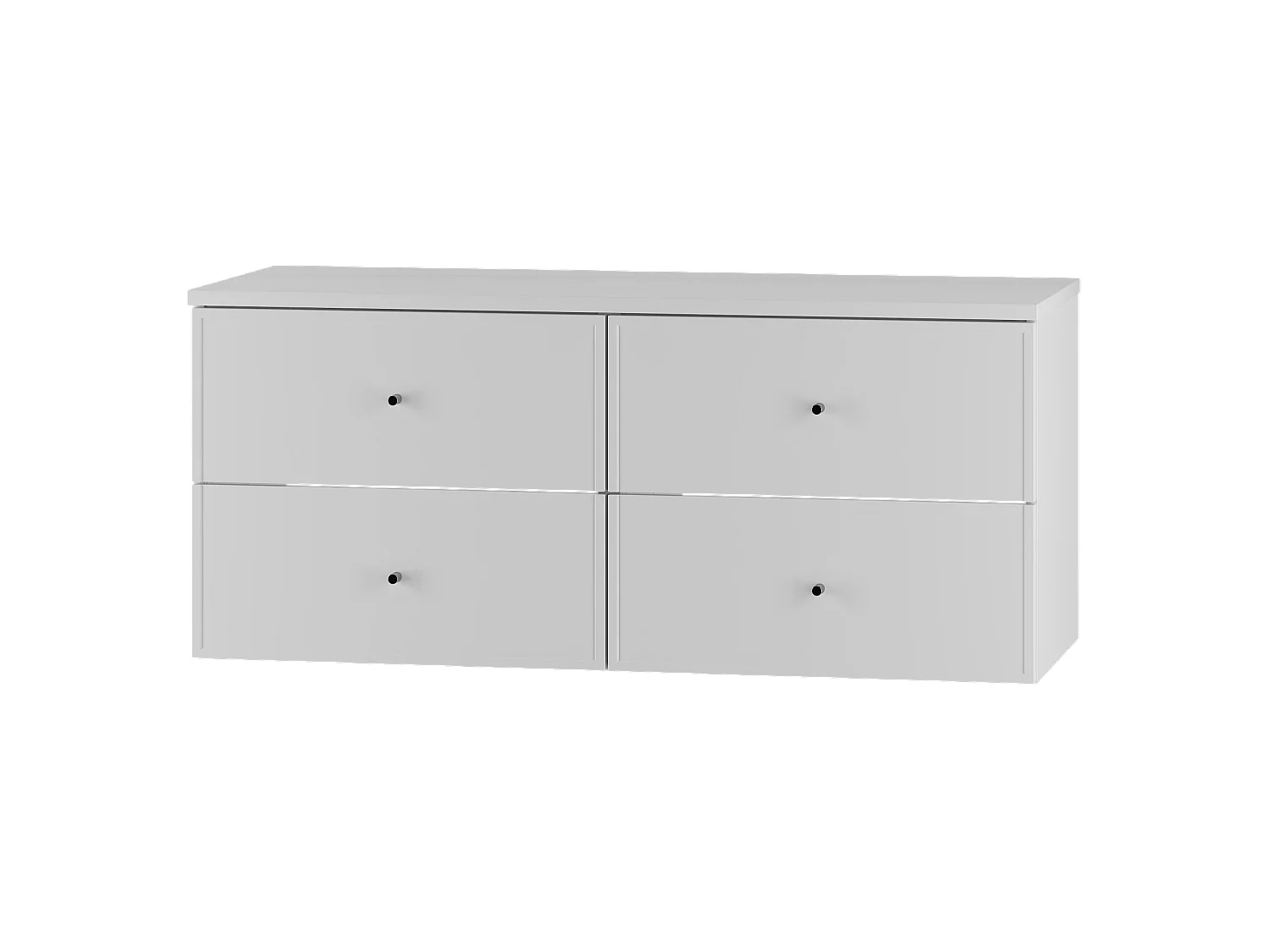 Ensemble blanc pour salle de bain 120 cm Armoire avec plateau Marco