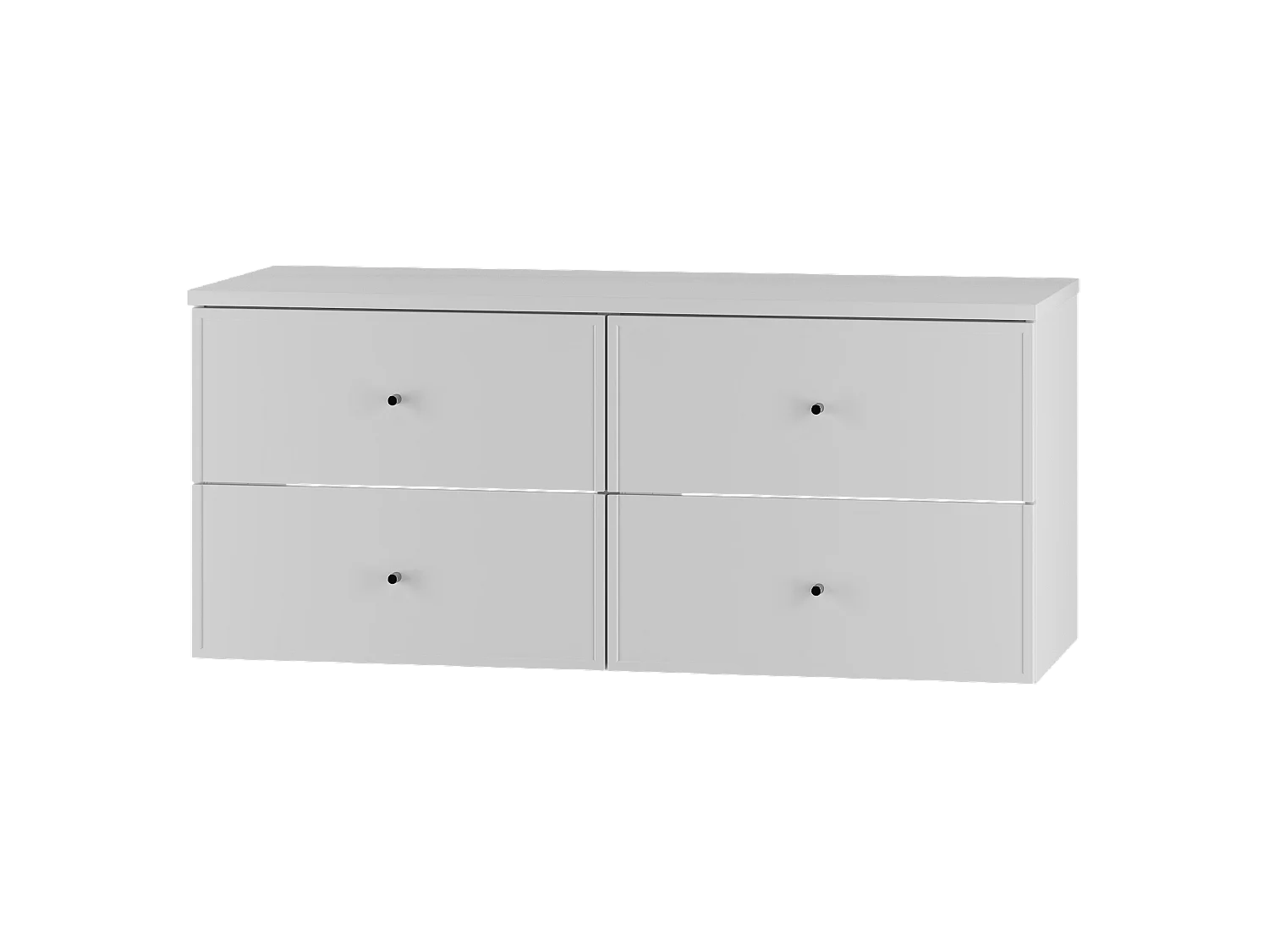 Ensemble blanc pour salle de bain 120 cm Armoire avec plateau Marco