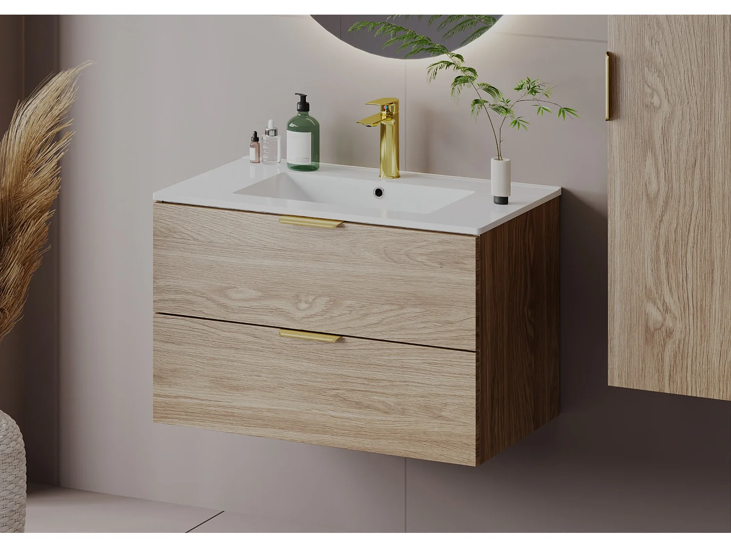 Meuble sous-vasque 80cm Astrid Bois