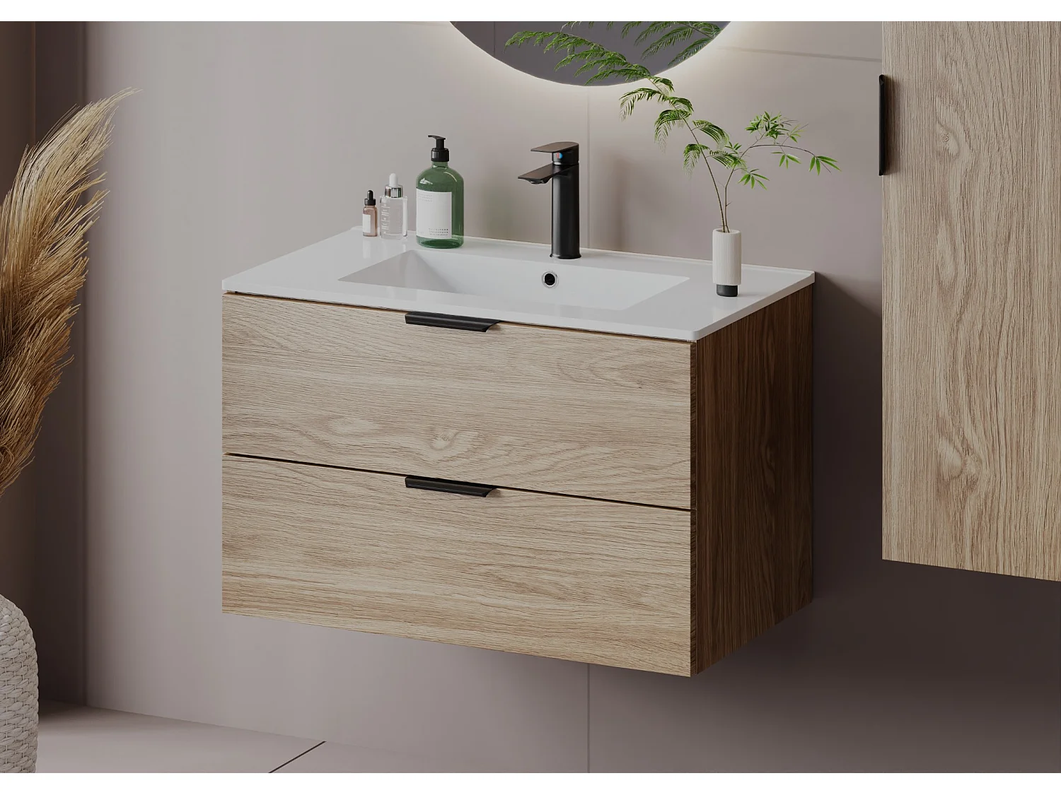 Meuble sous-vasque 80cm Astrid Bois