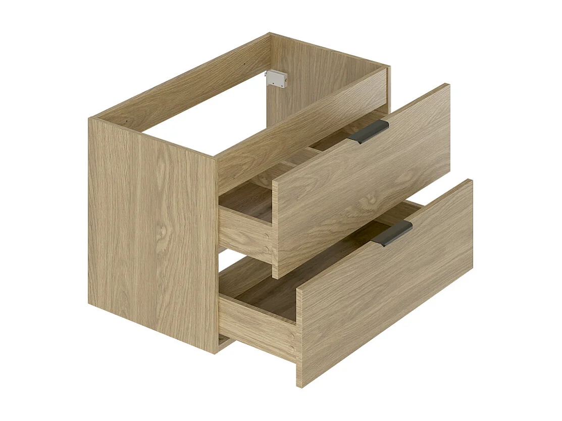 Handfatskåp 80 cm, 2 lådor, oljad ek, Pile