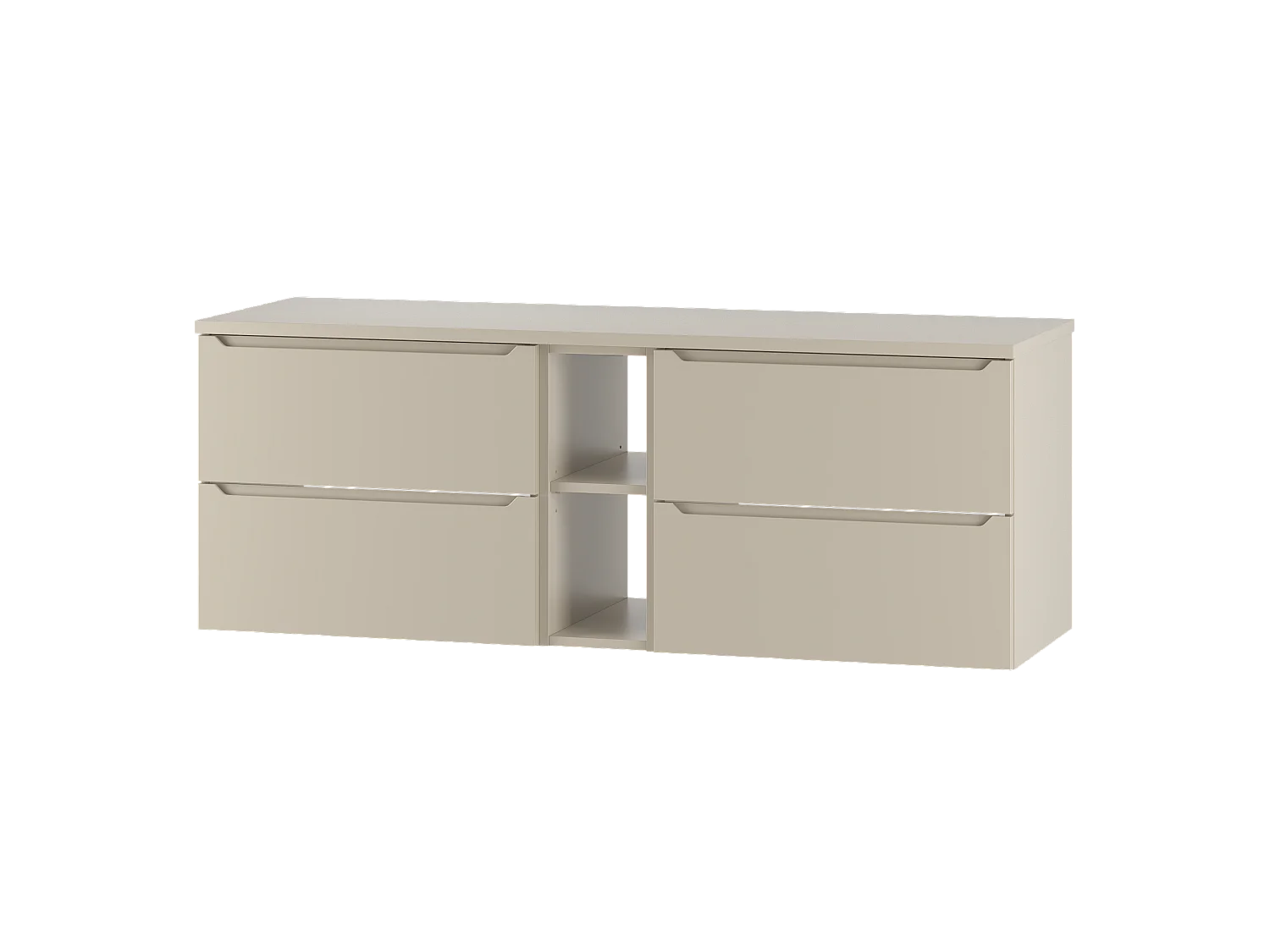 Ensemble de salle de bain en cachemire 140 cm Armoire Étagère Plateau Etna