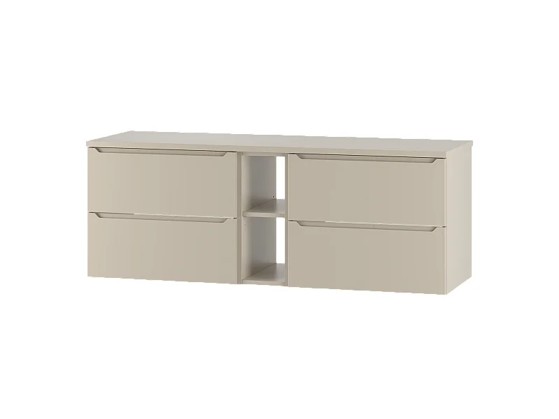 Ensemble de salle de bain en cachemire 140 cm Armoire Étagère Plateau Etna