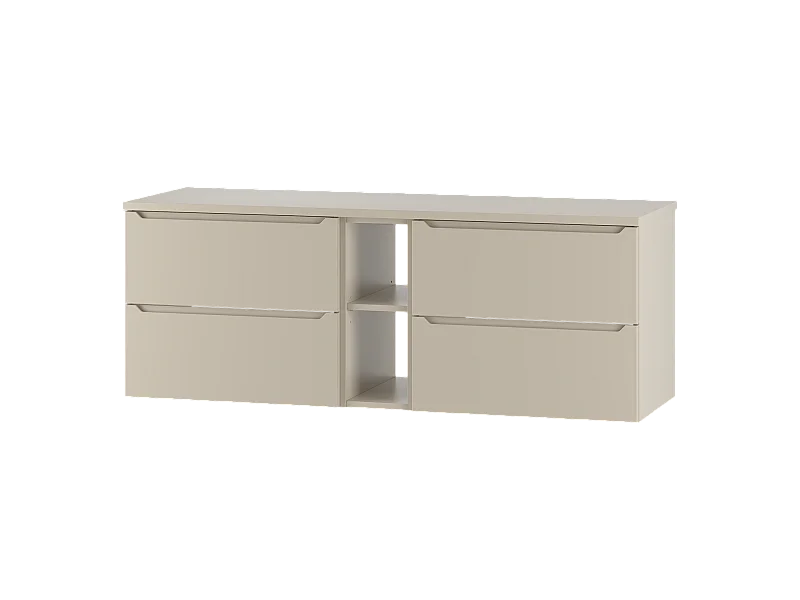 Ensemble de salle de bain en cachemire 140 cm Armoire Étagère Plateau Etna