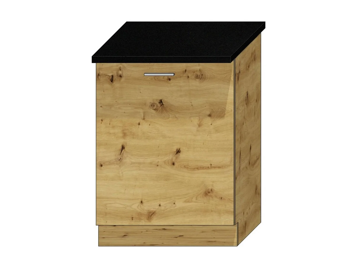 Cocina Urzulei, modular, marrón roble con nudos, cocinita, un cajón, un estante